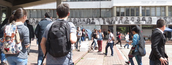 Primer dia de clases en la Universidad Nacional